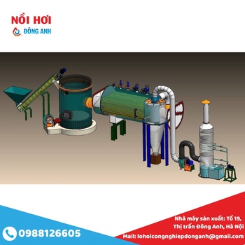 Lò hơi đốt viên nén mùn cưa - 0988126605