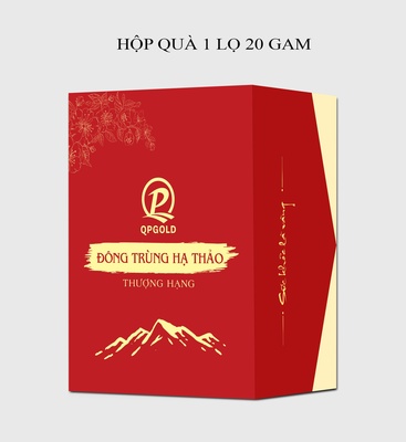 Hộp Quà Cao Cấp Đông Trùng Hạ Thảo QP Gold - 20 gram sấy thăng hoa