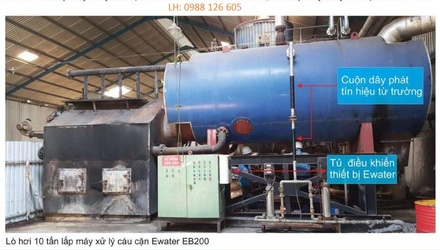 Thiết bị xử lý cáu cặn nước lò hơi Ewater không dùng hóa chất -0988126605