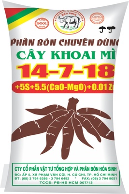 Phân bón Con Trâu NPK Cây khoai mỳ (50kg)