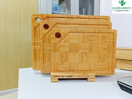 Set 3 thớt gỗ cao cấp Bambamboo