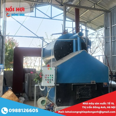 Lò hơi đốt than củi 1.5 tấn - 0988126605