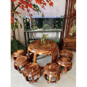 Bộ Đôn trống gỗ Cẩm việt