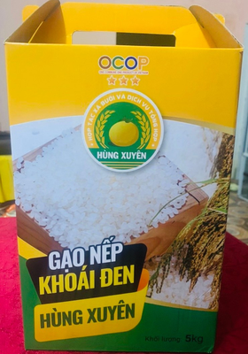 Gạo nếp khoái đen Hùng Xuyên – 5kg