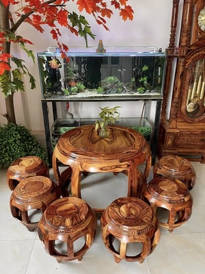 Bộ Đôn trống gỗ Cẩm việt
