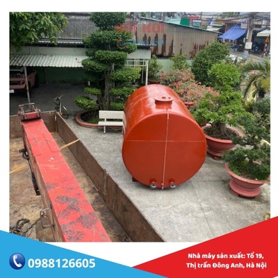 Chế tạo bồn chứa dầu 10m3, bồn thép 10m3, téc chứa dầu 10m3 -0988126605